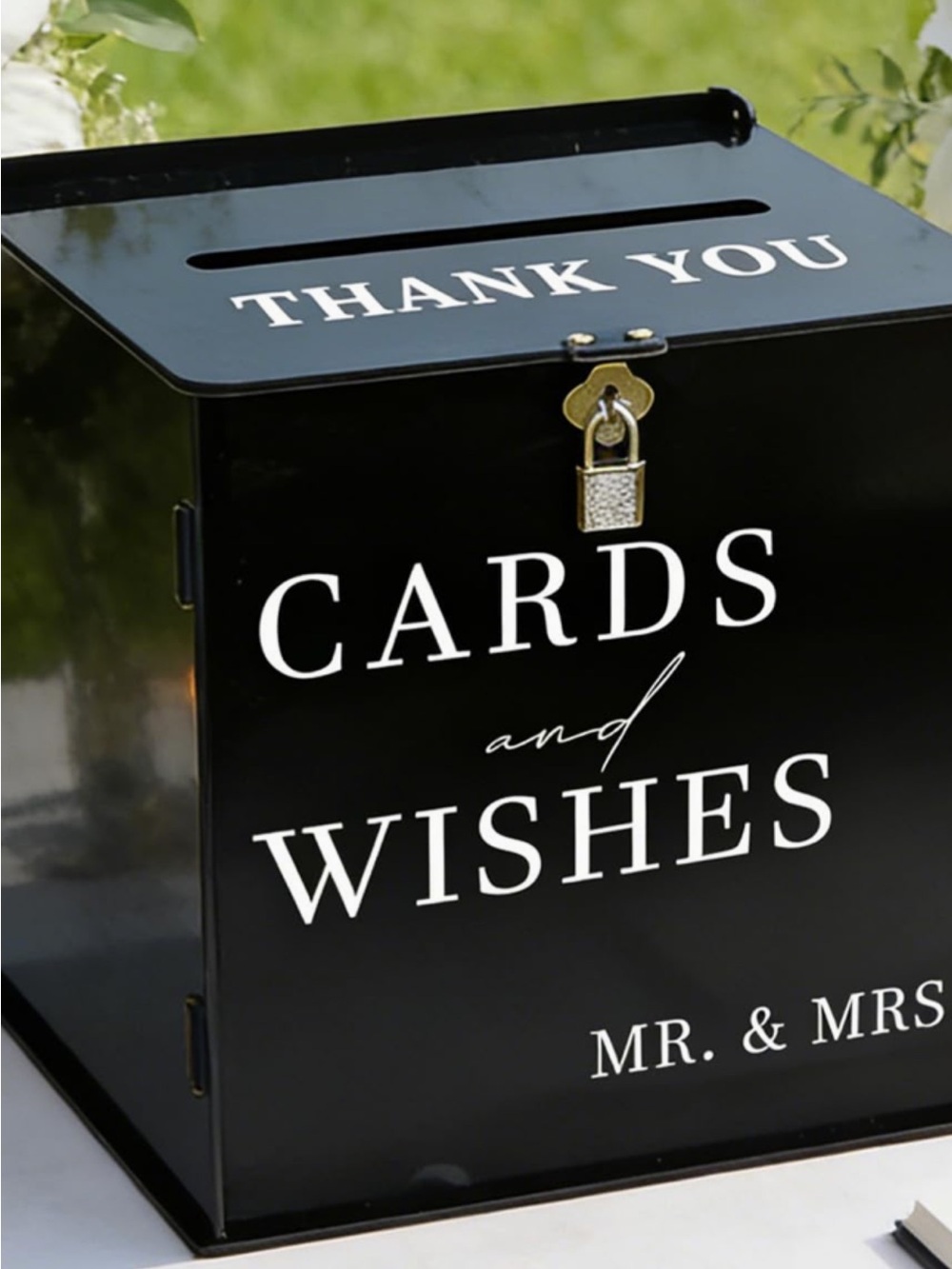 DIY Black Wedding Card Box